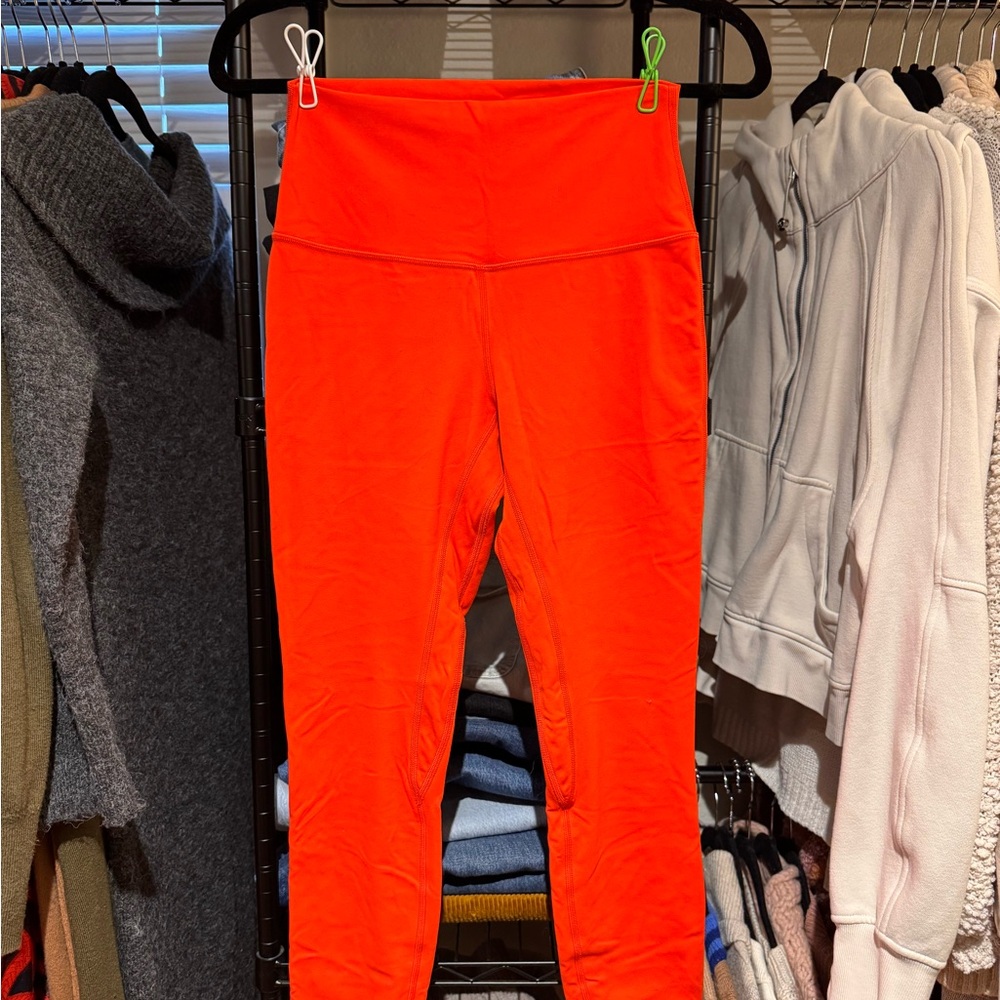 Lululemon Vibrant Orange Align 25” Crop Leggings - 6